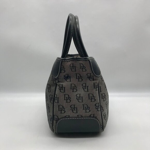 Dooney & Bourke Black Canvas & Leather Convertible Satchel With Wallets - Picture 3 of 11